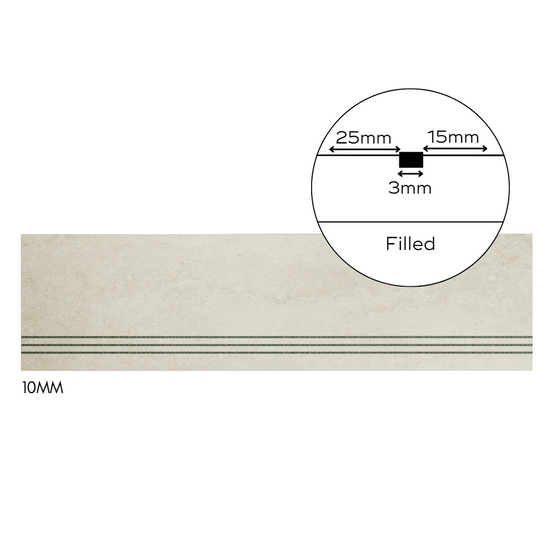 Bespoke Tile Step Fabrication - Mitre & Glued "Reinforced Mitre" Profile (over 70mm lip height)
