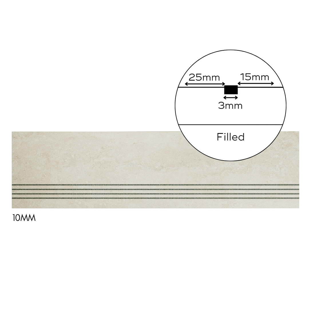 Bespoke Tile Step Fabrication - Mitre & Glued "Reinforced Mitre" Profile (max 70mm lip height)