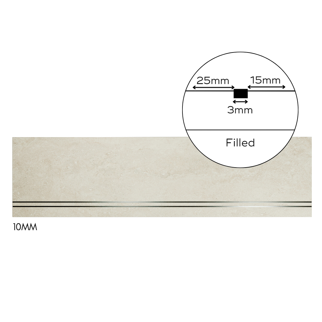 Bespoke Tile Step Fabrication - Mitre & Glued "Reinforced Mitre" Profile (over 70mm lip height)