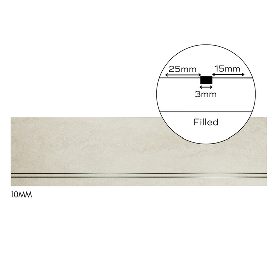 Bespoke Tile Step Fabrication - Mitre & Glued "Reinforced Mitre" Profile (over 70mm lip height)
