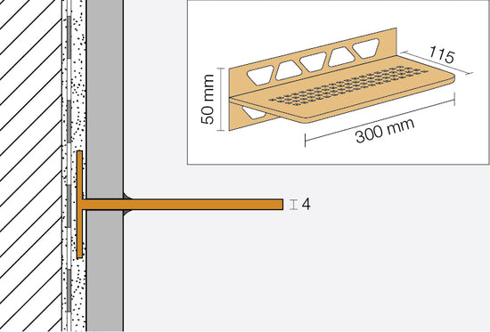 Schluter Shelf W S1 Floral Design