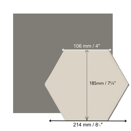 Large Classic Hexagons - Revival Grey