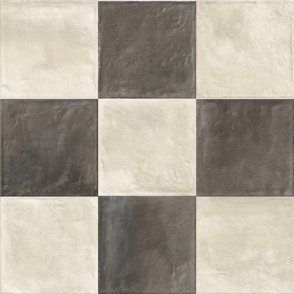 Kiln Antracite And Avorio Chequerboard