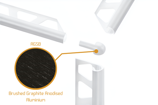 Schluter Rondec RO - External Corner Anodised Aluminium