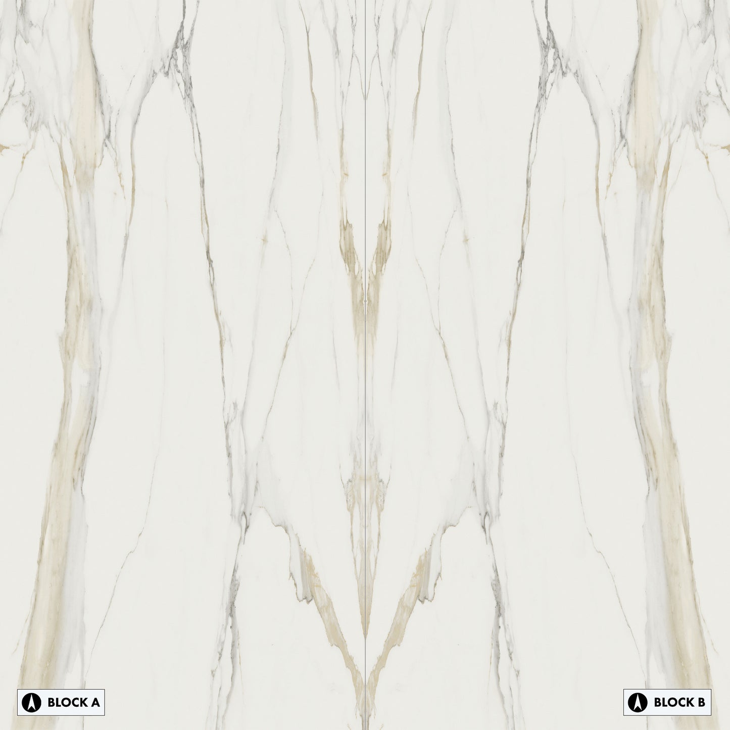Marmi Marble Calacatta Gold Bookmatched (Glossy)