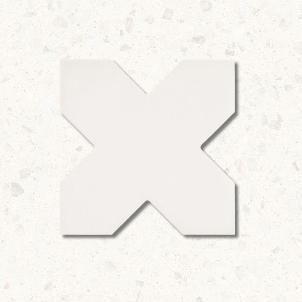 Alhambra White Cross and Star Matt