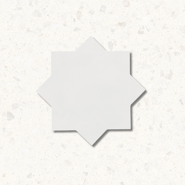 Alhambra White Cross and Star Matt
