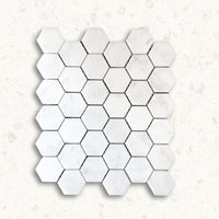 Alpi Carrara Marble Honed Hexagon Mosaic