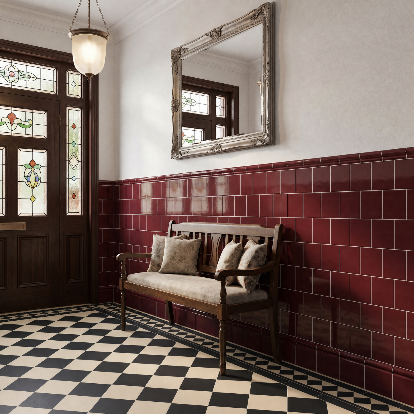 Belgravia Burgundy Gloss Field Tile