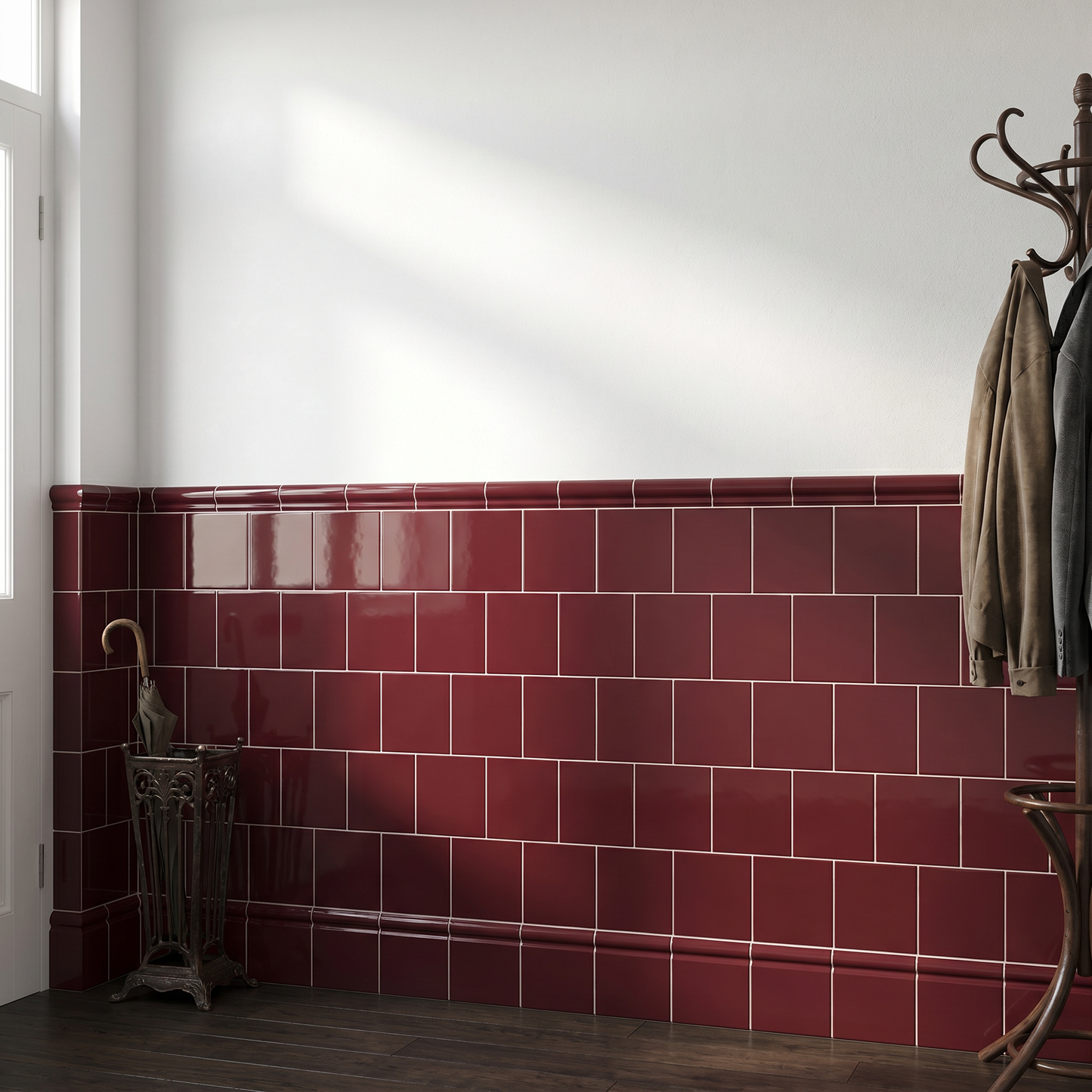 Belgravia Burgundy Gloss Field Tile