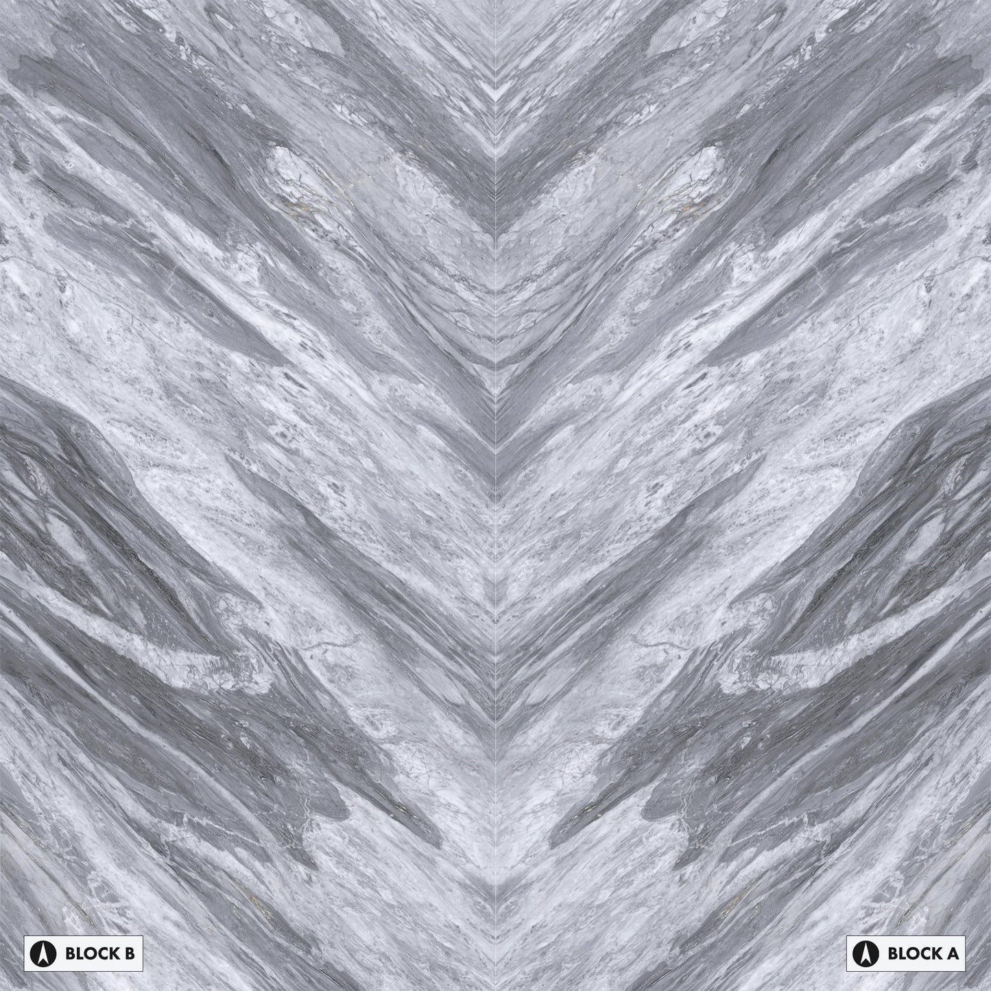 Marmi Bordiglio Manhattan Bookmatched (Naturale)