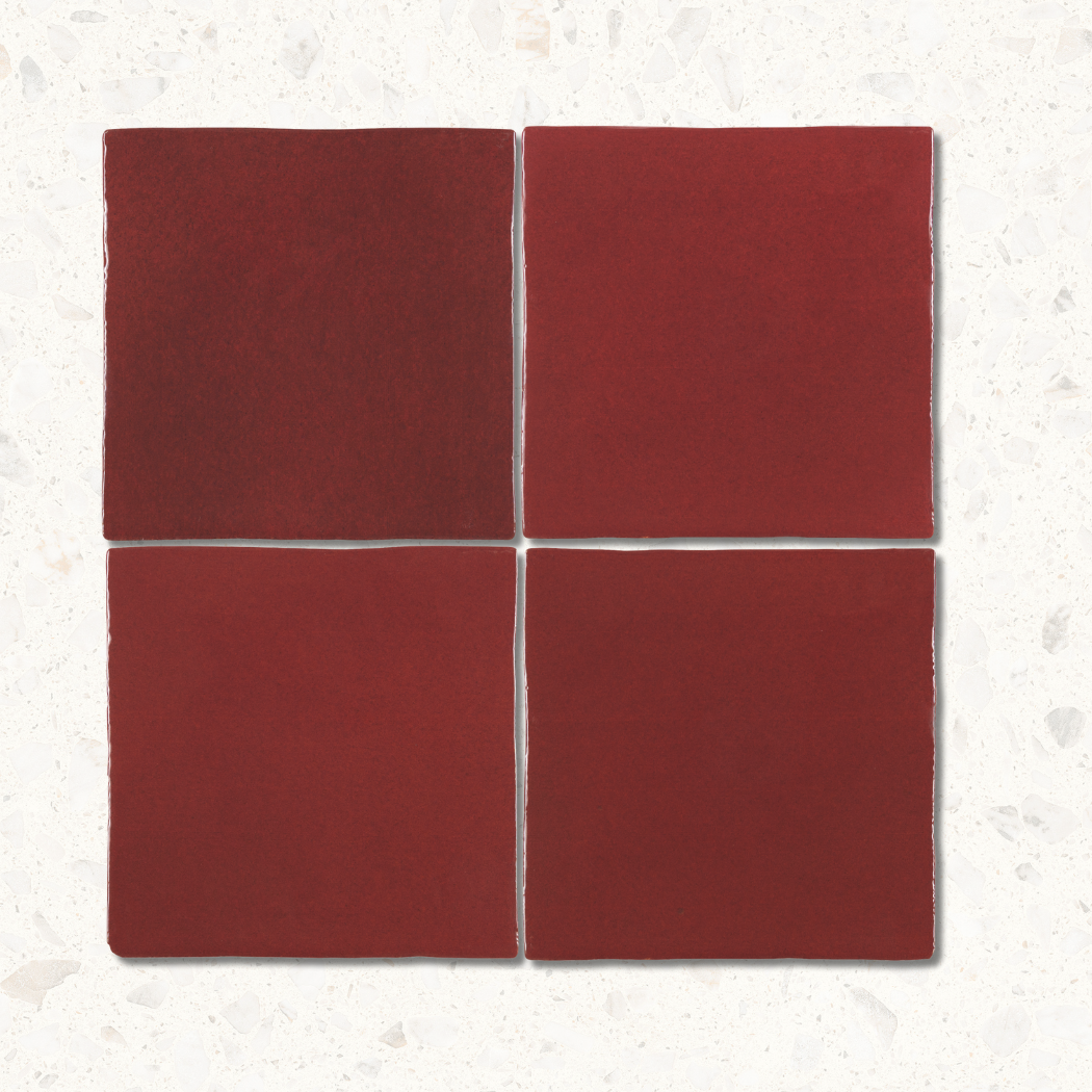 Mellah Zellige Burgundy