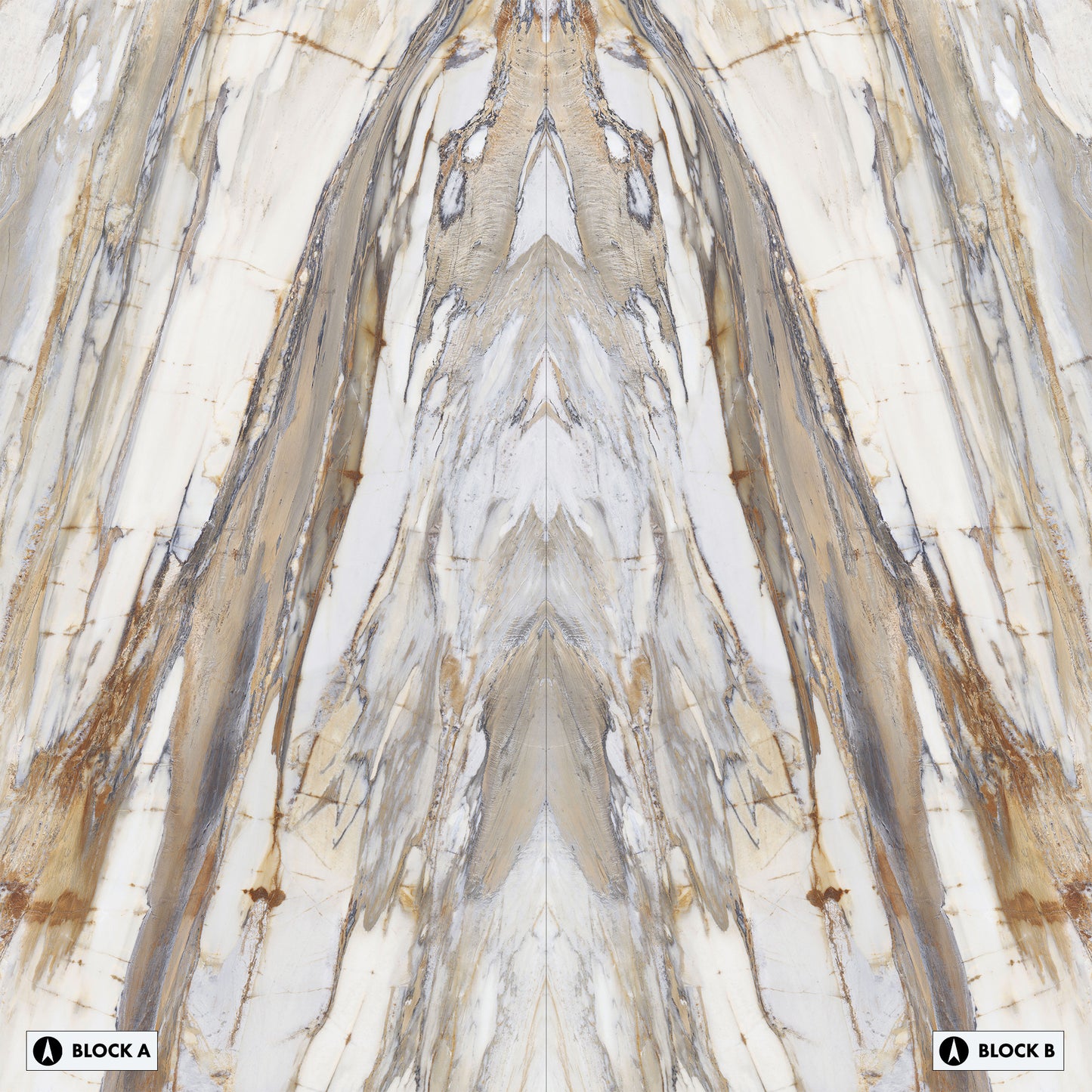 Marmi Calacatta Fossil Bookmatched (Full Lappato)