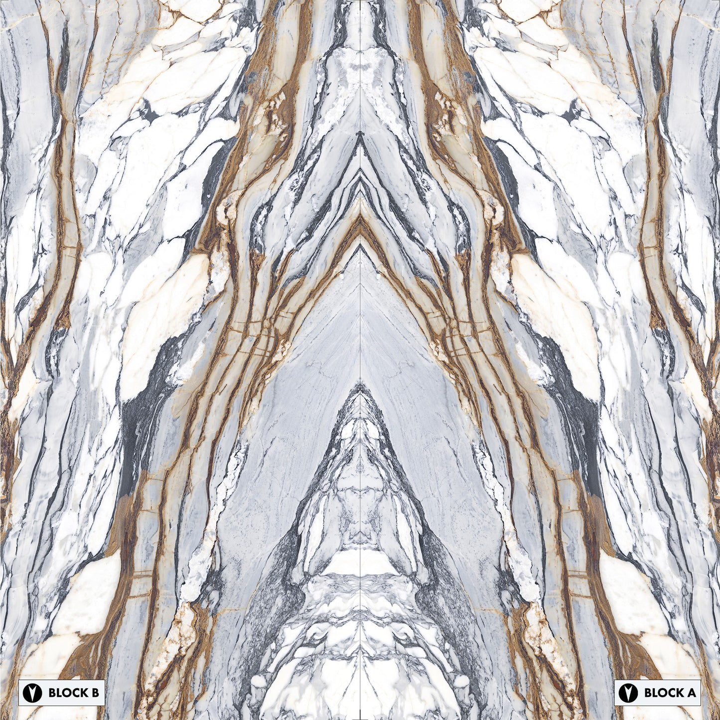 Marmi Calacatta Picasso Bookmatched (Full Lappato)