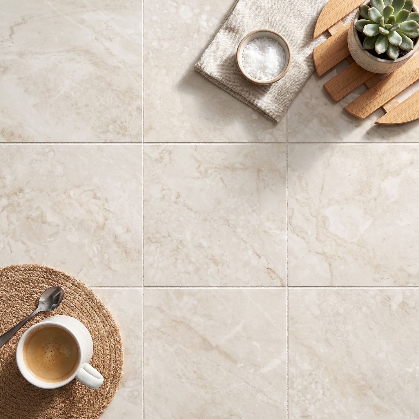 Capri Ivory Brushed Square Porcelain