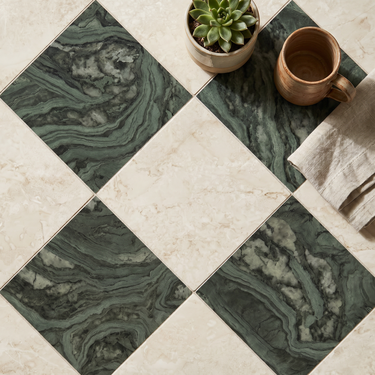 Capri Ivory Brushed Square Porcelain