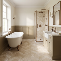 Crema Velato Marble Honed Brick