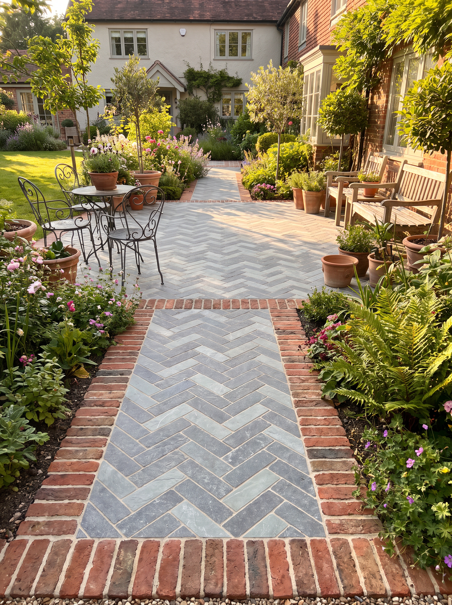 Elkstone Grey Tumbled Herringbone