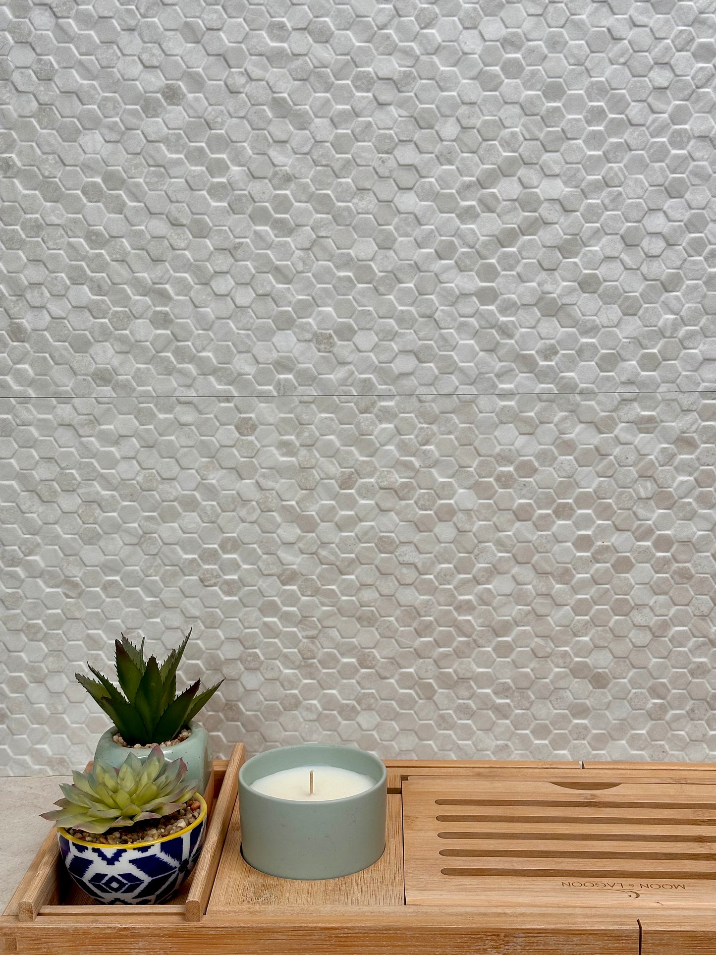 Zen White Hexagon Texture