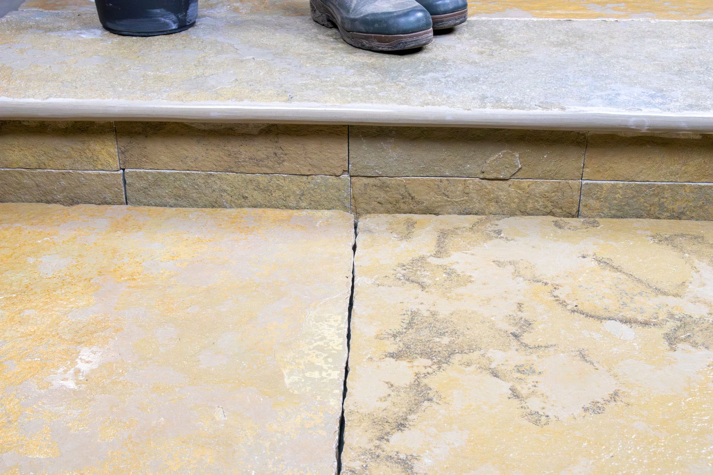 Elkstone Yellow Tumbled Herringbone