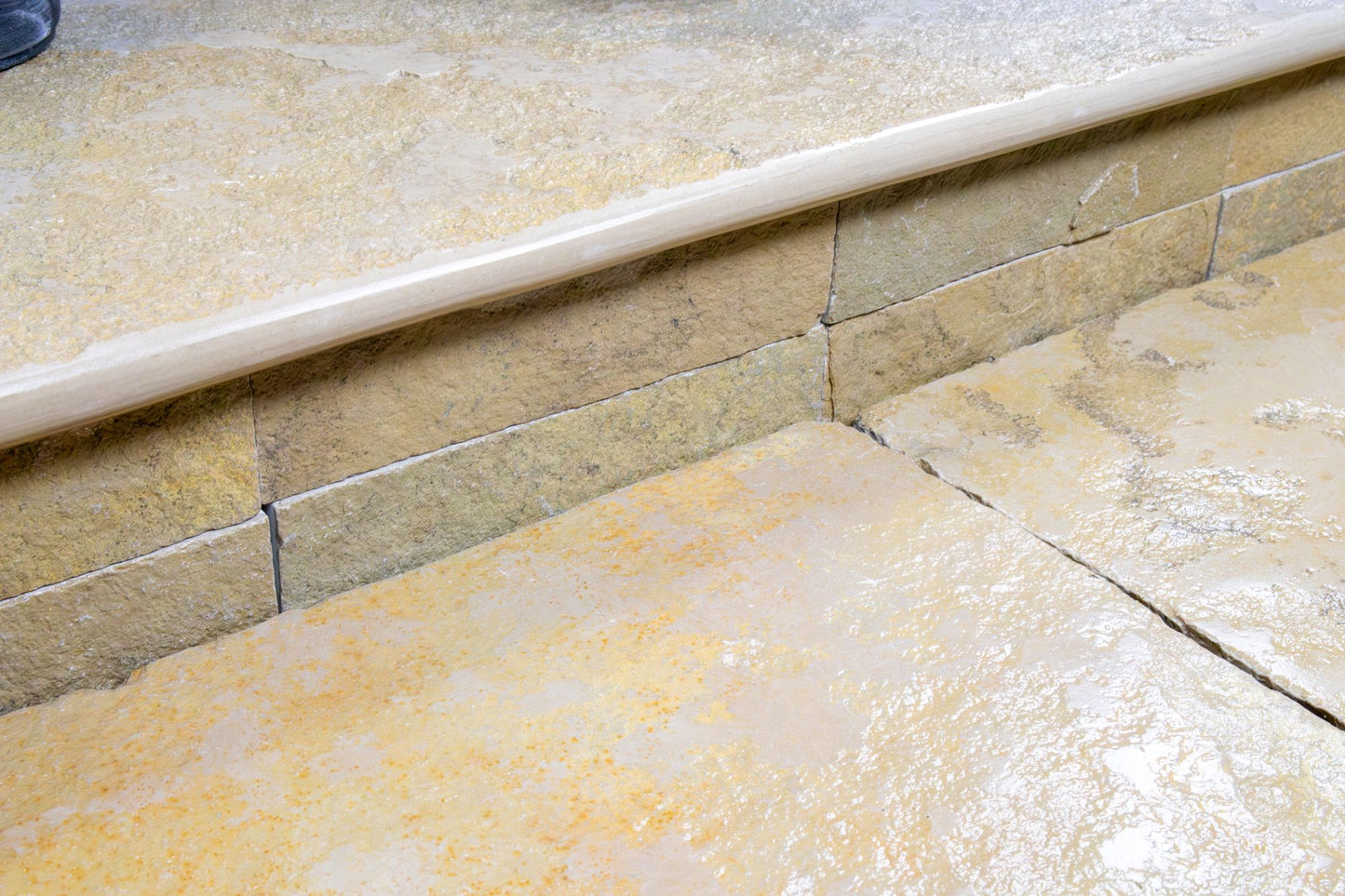 Elkstone Yellow Tumbled Herringbone