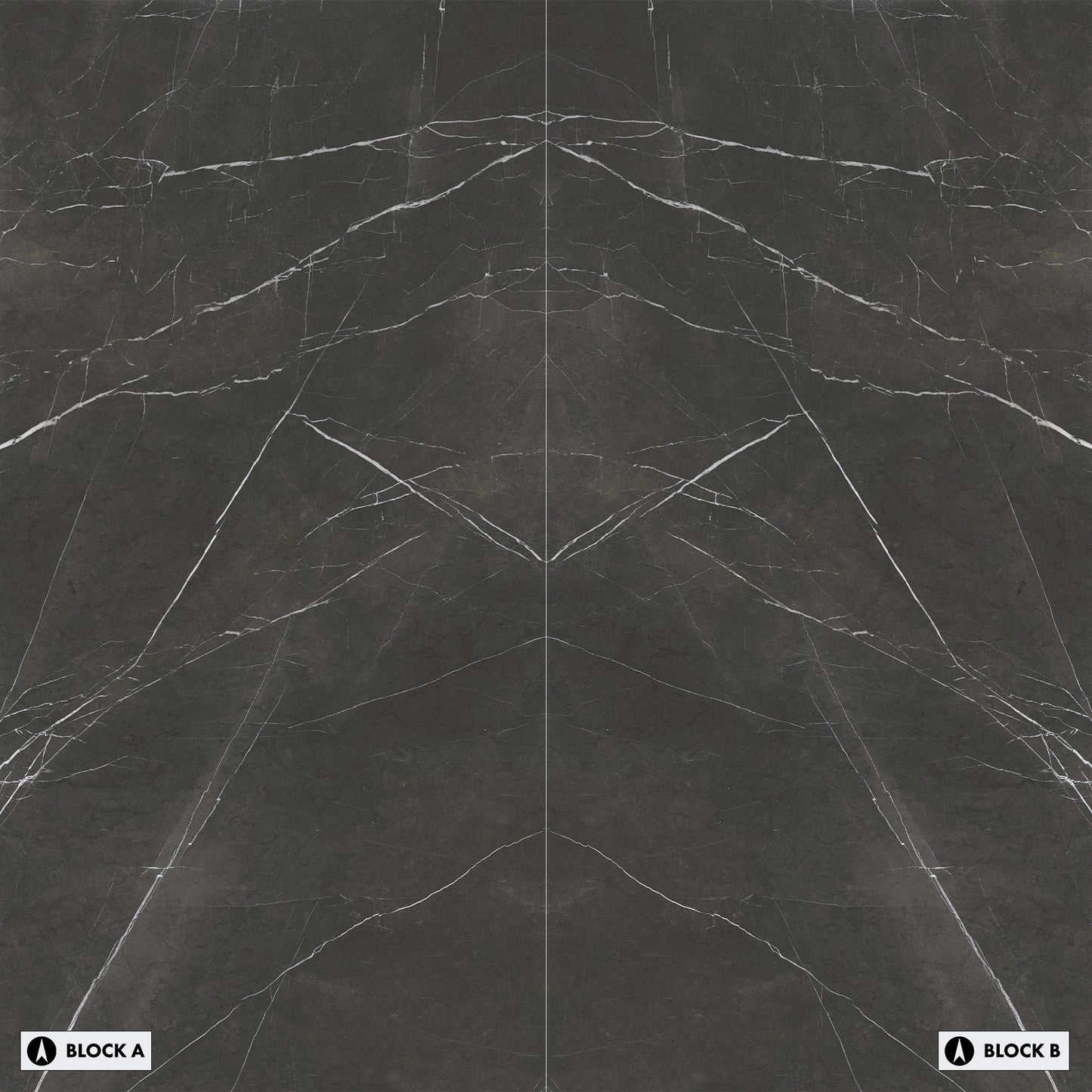 Marmi Imperial Black Select Bookmatched (Full Lappato)