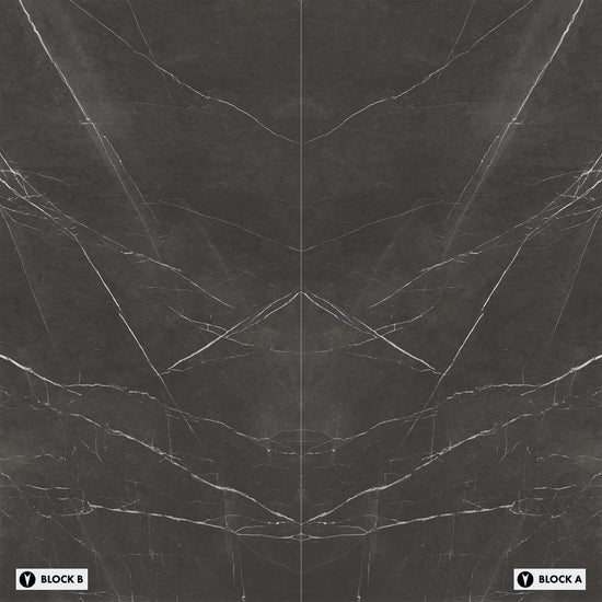 Marmi Imperial Black Select Bookmatched (Full Lappato)