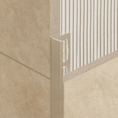 Mapei Color Proangle Cerfix Profilpas - Straight Edge Tile Trim - 103 Moon White - Aluminium