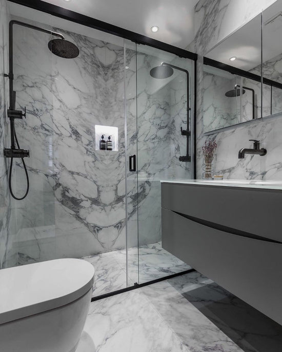 Elementa Arabescato Bookmatched Polished Slab