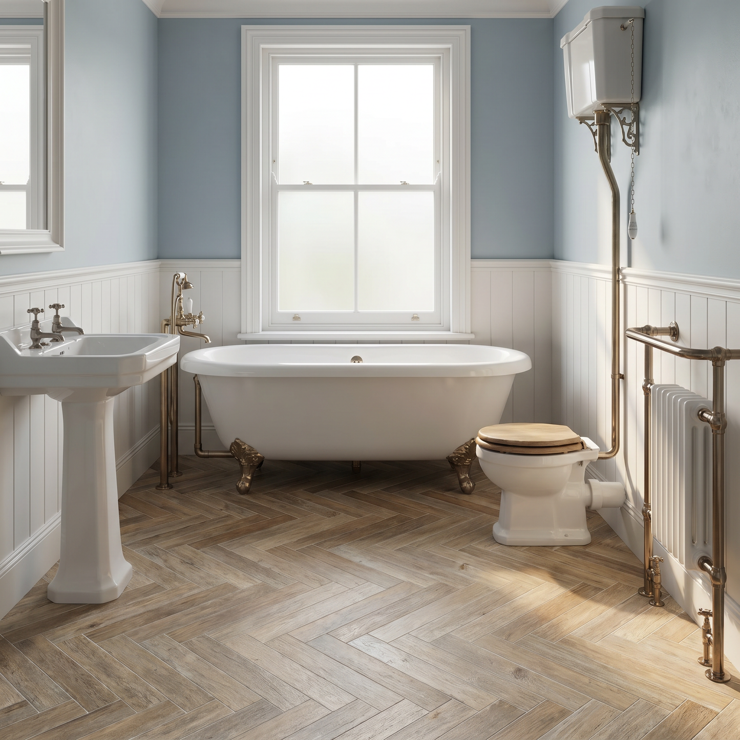 Ostuni Wood Walnut Herringbone