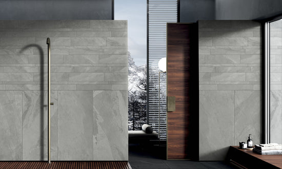 Kuro Grey Herringbone Metro Tile
