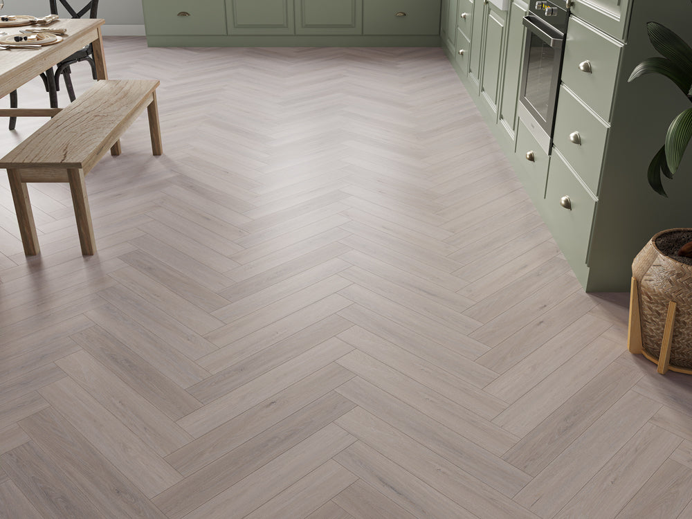 Kendal Light Grey Oak Herringbone 5/0.5mm Click SPC