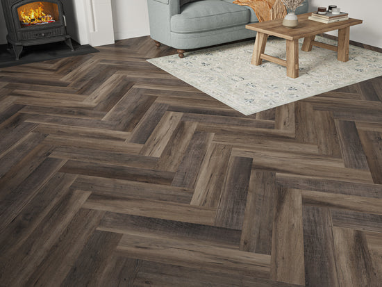 Benmore Brown Black Oak Herringbone 6.5/0.5mm Click SPC