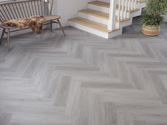 Benmore Grey Oak Herringbone 6.5/0.5mm Click SPC