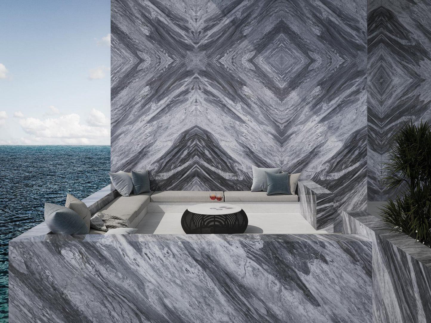 Marmi Bordiglio Manhattan Bookmatched (Naturale)