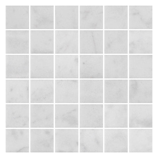 Carrara White Honed Marble Mosaic