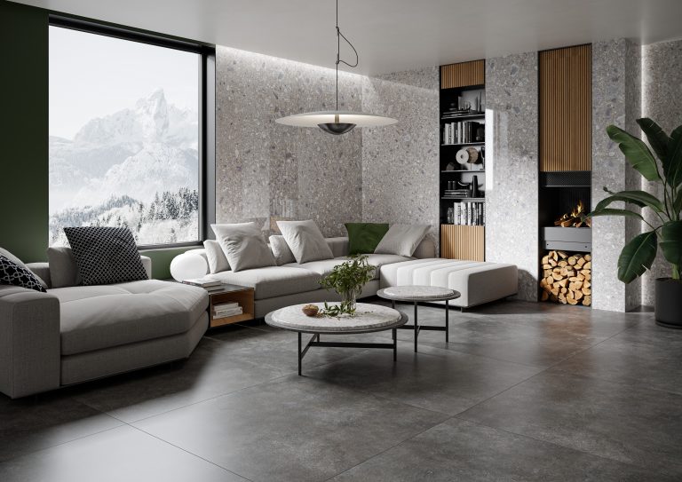 Modern Concrete Graphite Slab Matt