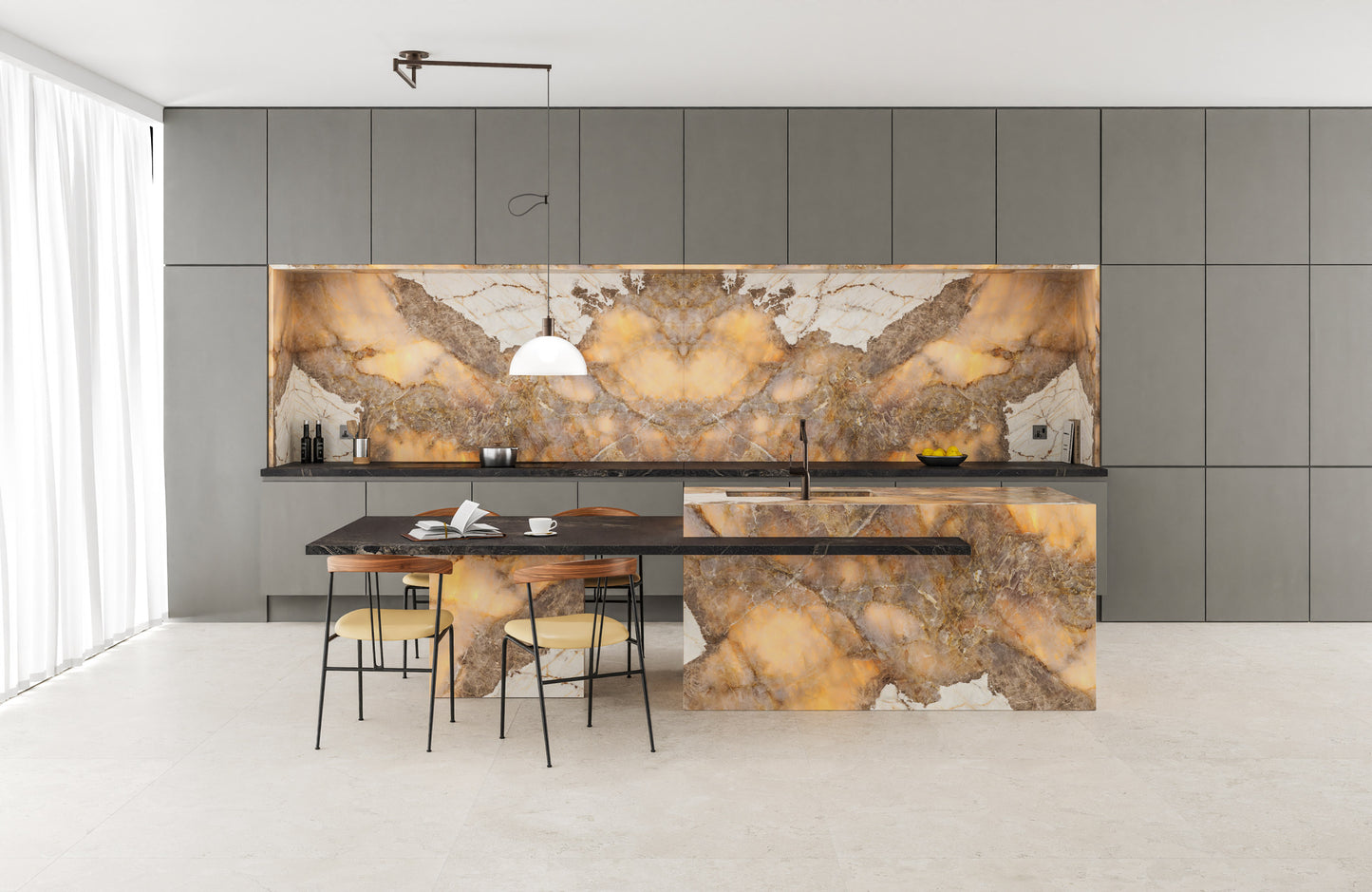 Marmi Golden Ambra Bookmatched (Full Lappato)