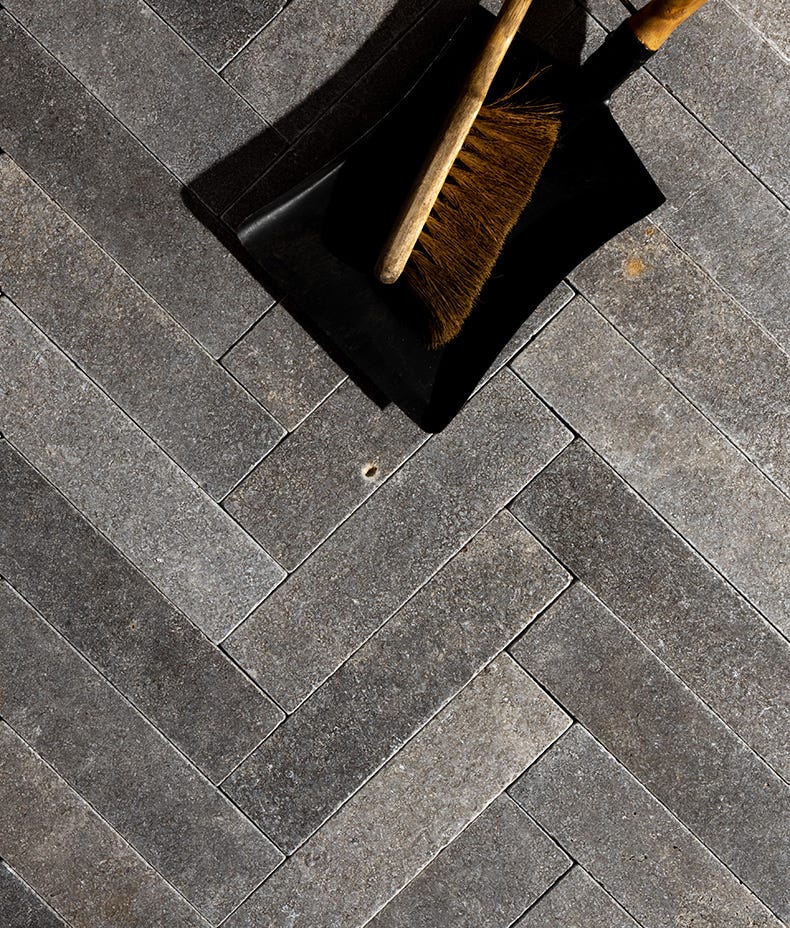 Corfe Limestone Parquet Tumbled & Etched Finish