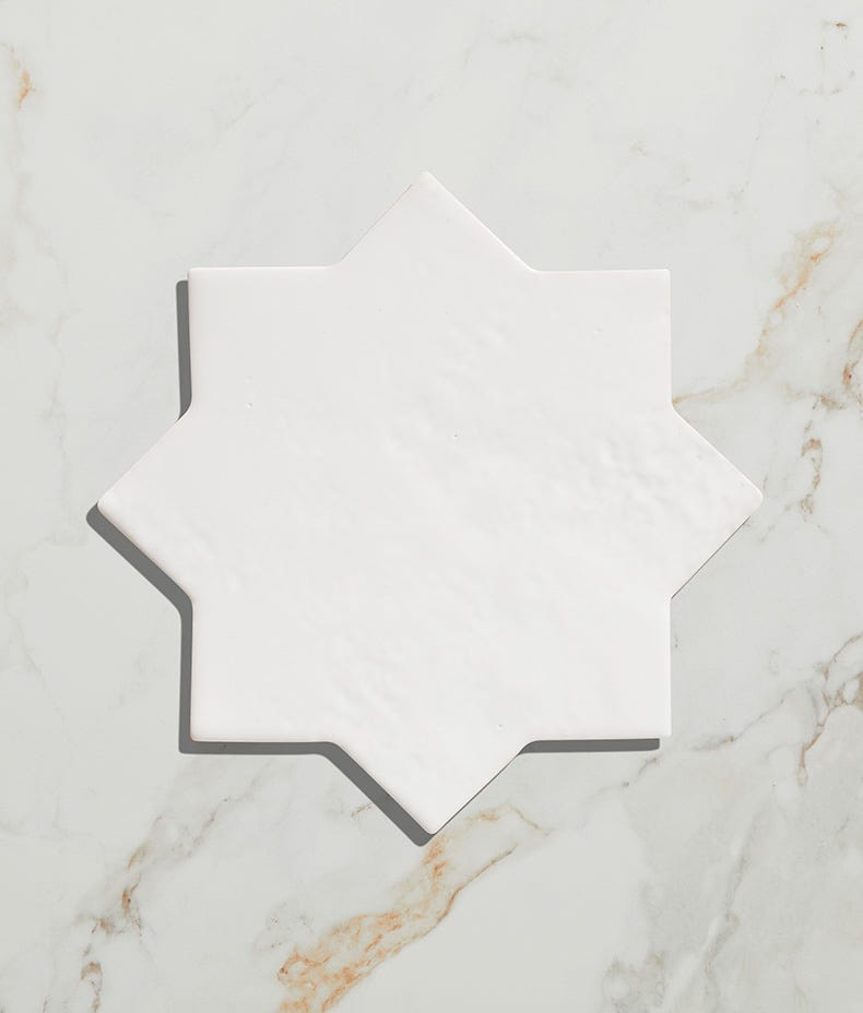 Fez Porcelain White Star