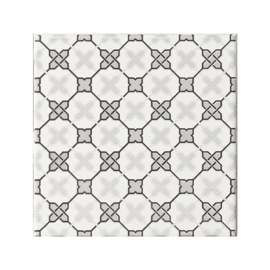 Filigree Grey on Brilliant White