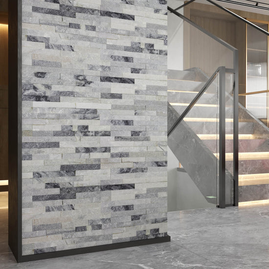 Glacier Grey Riven Slate Cladding