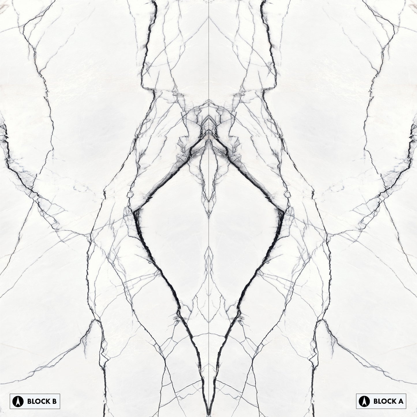 Marmi Marble Breach White Bookmatched (Glossy)