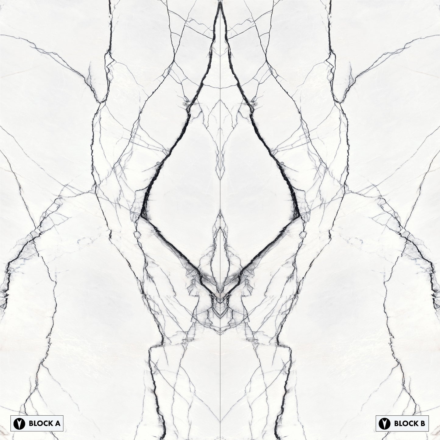Marmi Marble Breach White Bookmatched (Glossy)