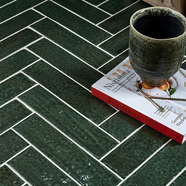 Marlborough Porcelain Parquet Forest Green Gloss