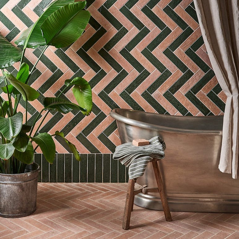 Marlborough Porcelain Parquet Forest Green Gloss
