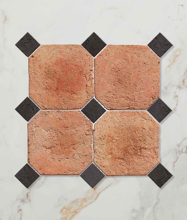 Marlborough Terracotta Octagons Handmade Finish