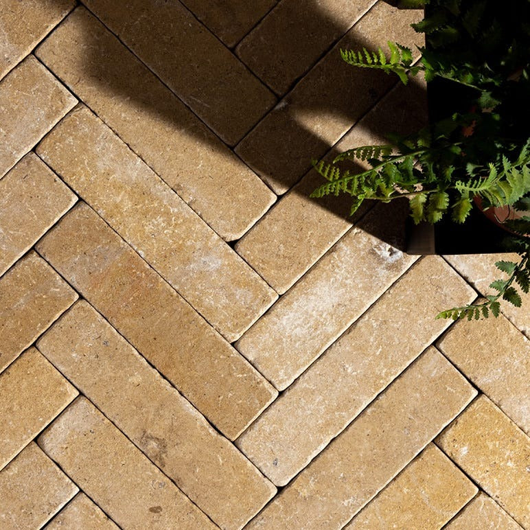 Neranjo Limestone Parquet Tumbled & Etched Finish