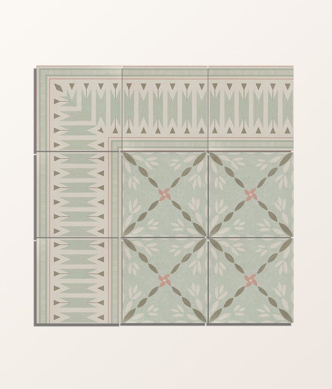 Aventuras Porcelain Ziggy Corner Olive 