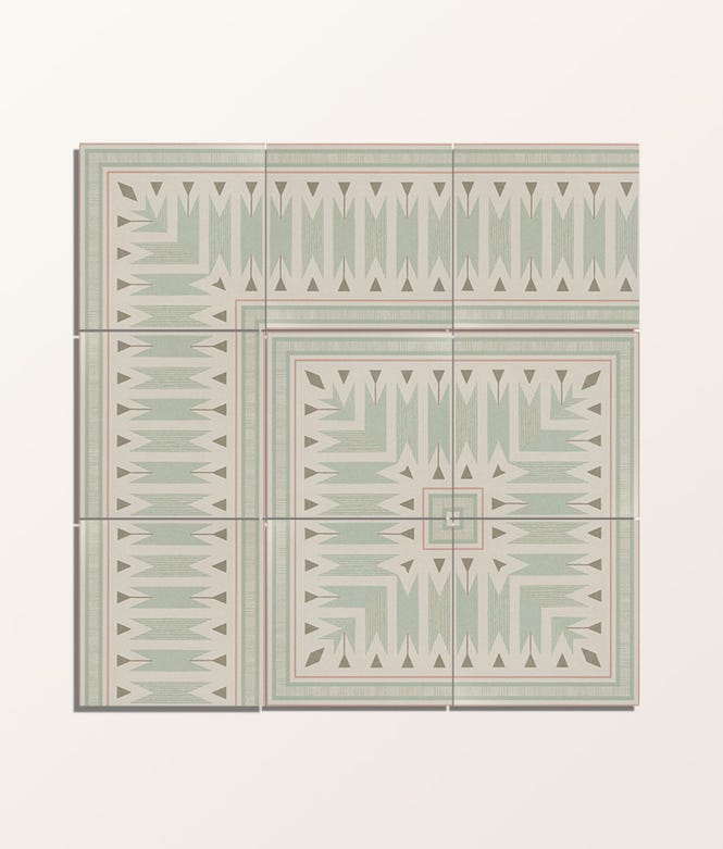 Aventuras Porcelain Ziggy Corner Olive 